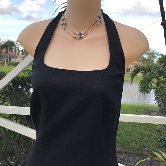 Laundry Shelli Segal Black Halter Dress Sz 10 /12 - Picture 2 of 8
